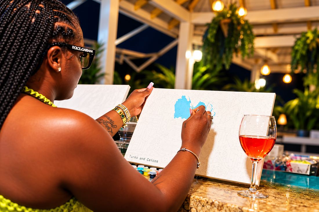 Paint & sip night at a past Virgoat Bash